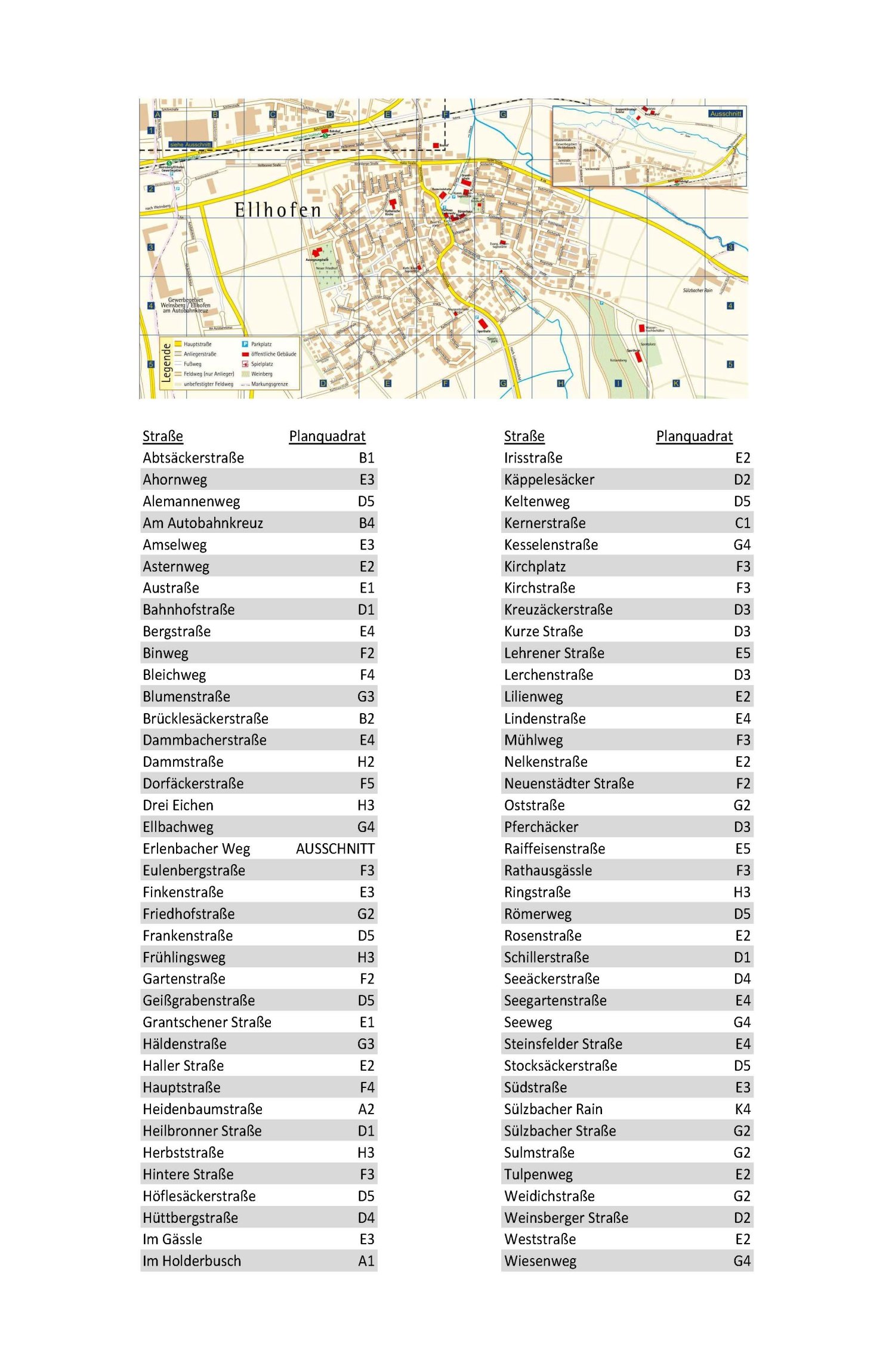 Ortsplan | Gemeinde Ellhofen